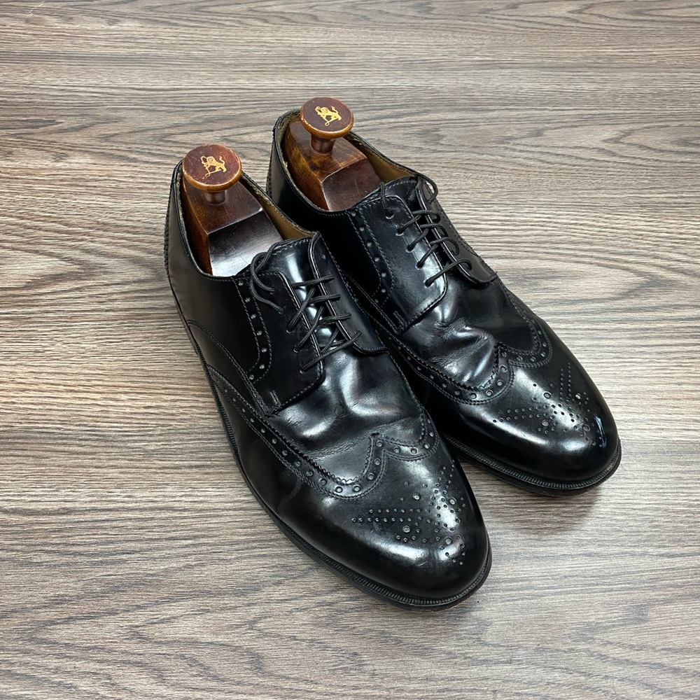 Florsheim Black Wingtip Oxfords Dress Shoes 11 D